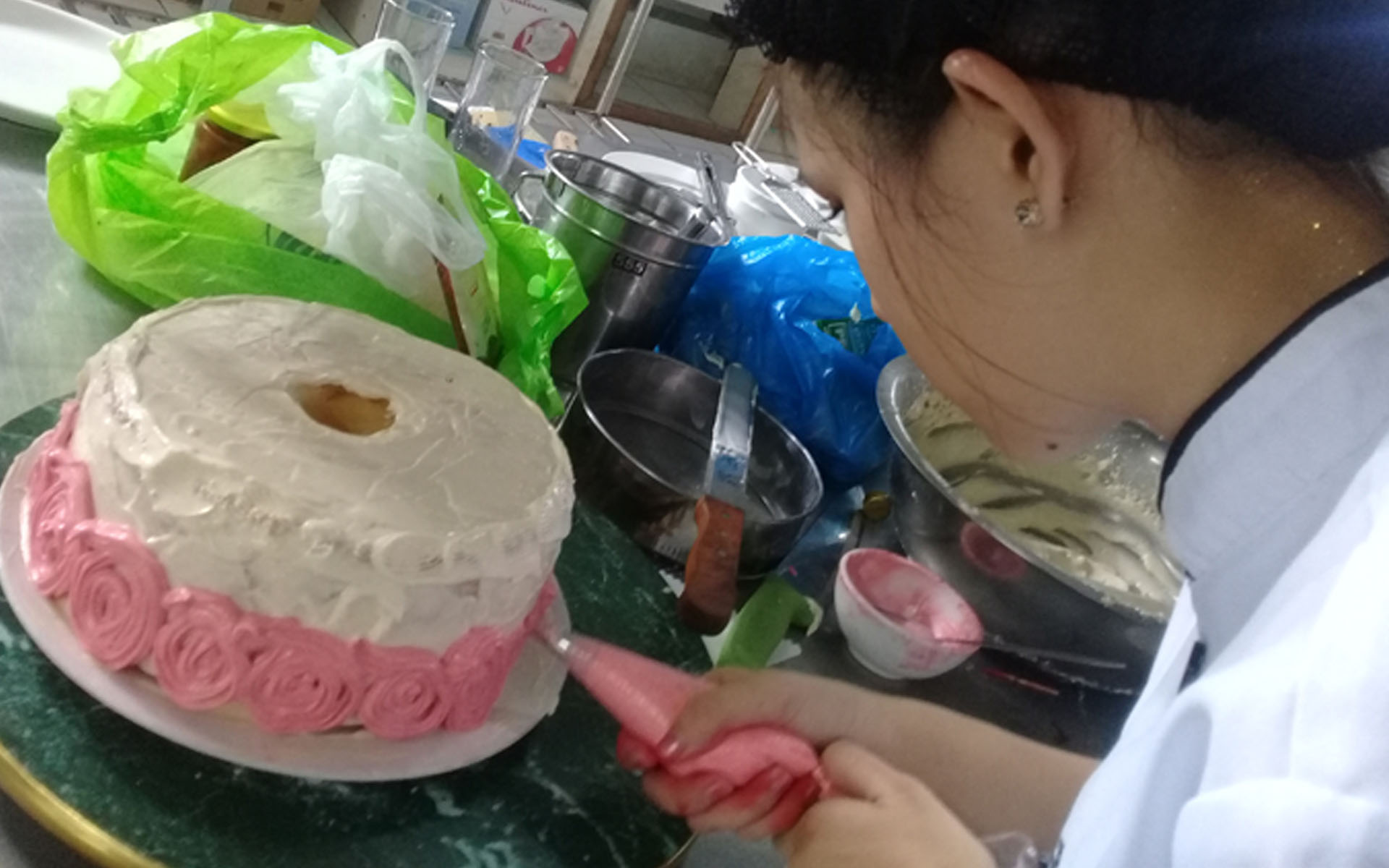 Students performing a cultural dance